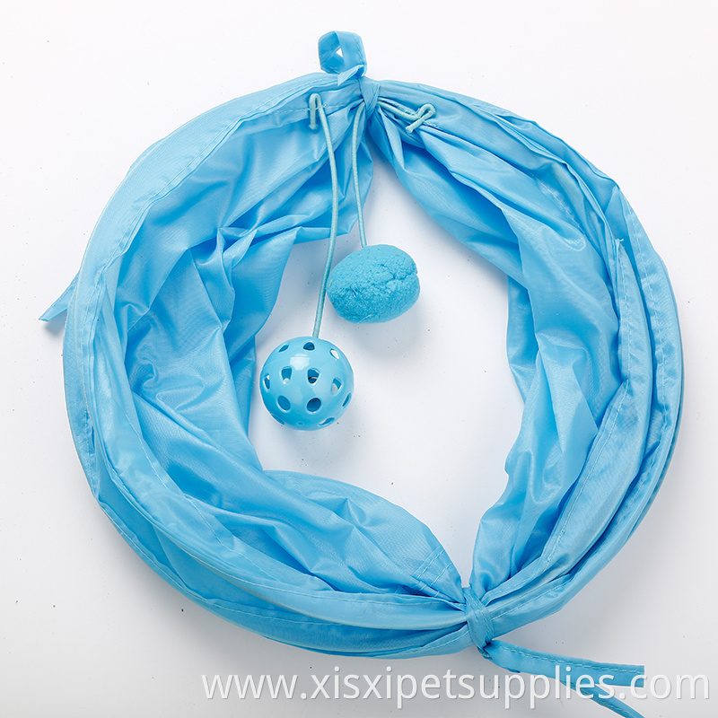 single color Pet accessories hot design foldable cat polyester tunnel